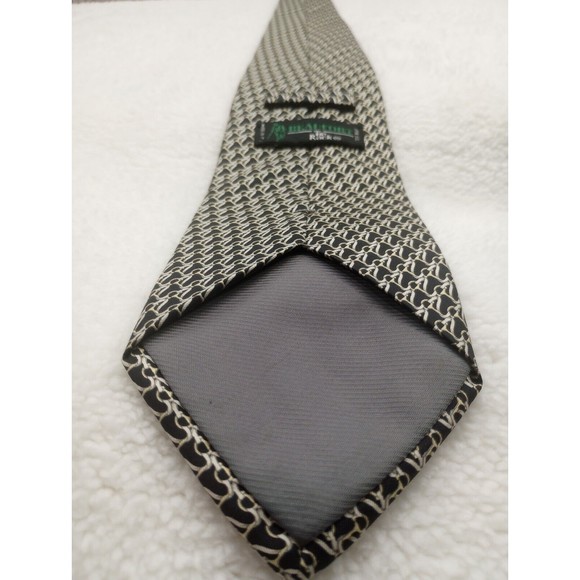 Beaufort Tie Rack Men's Luxury Tie 100% Silk Made In Italy Smooth Geometric EUC - Picture 8 of 16
